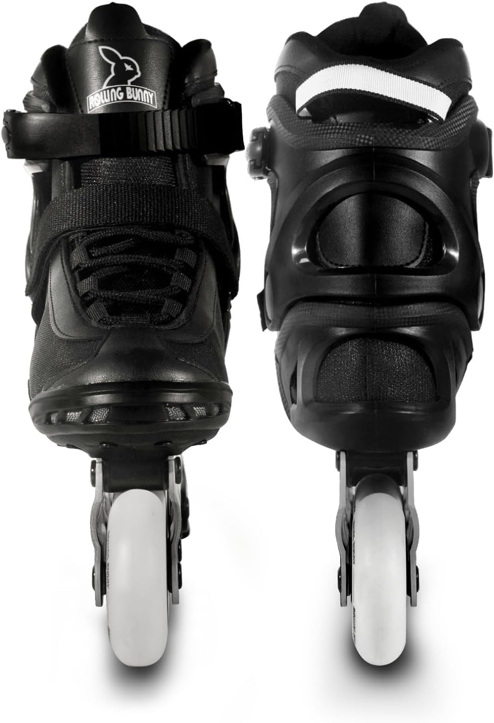 Inline Skates PRO for Adult Women - ABEC-9 Bearing with Breathable Lining for Male Female, Optional Brake, Size W 6-9, Black