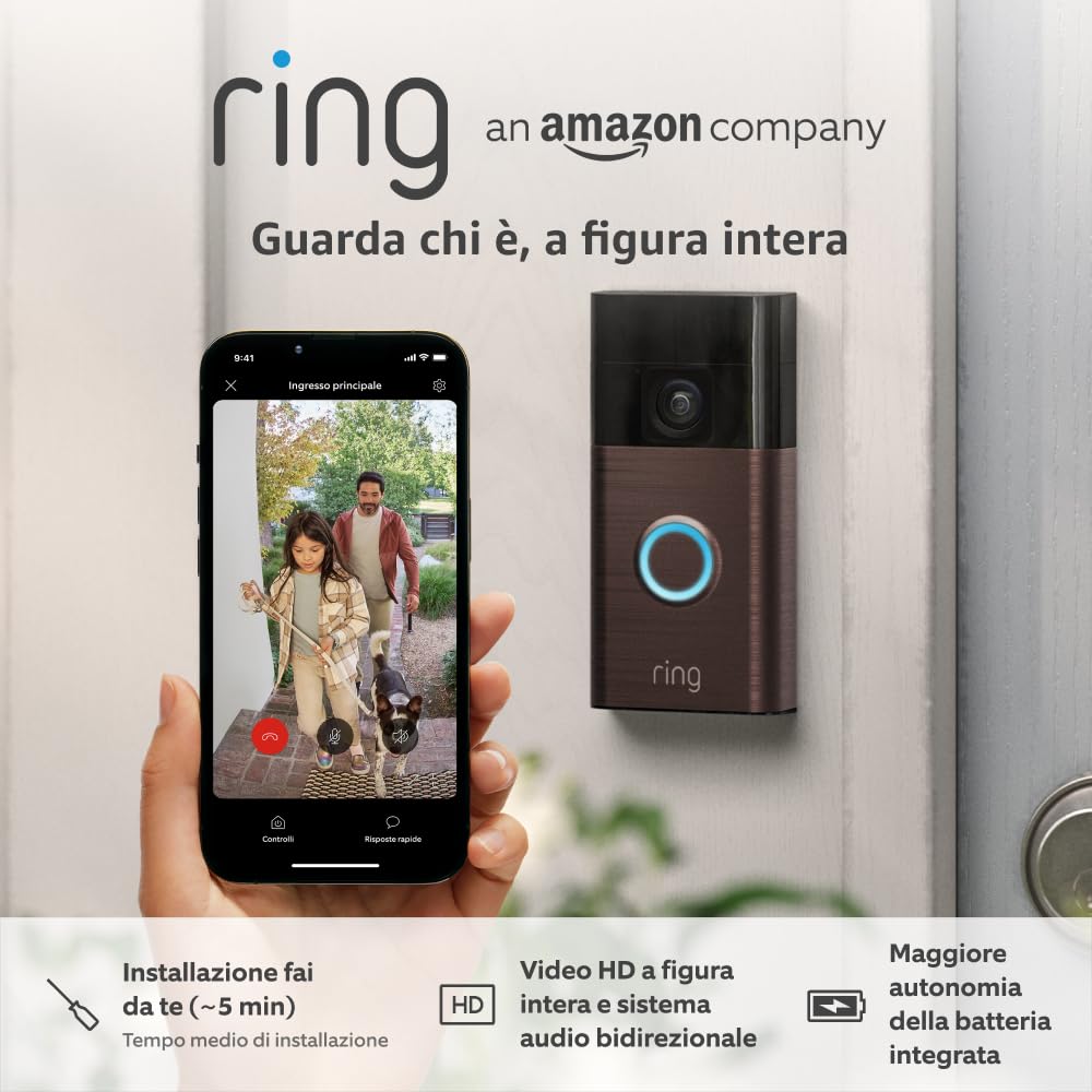 Ring Videocitofono Batteria HD