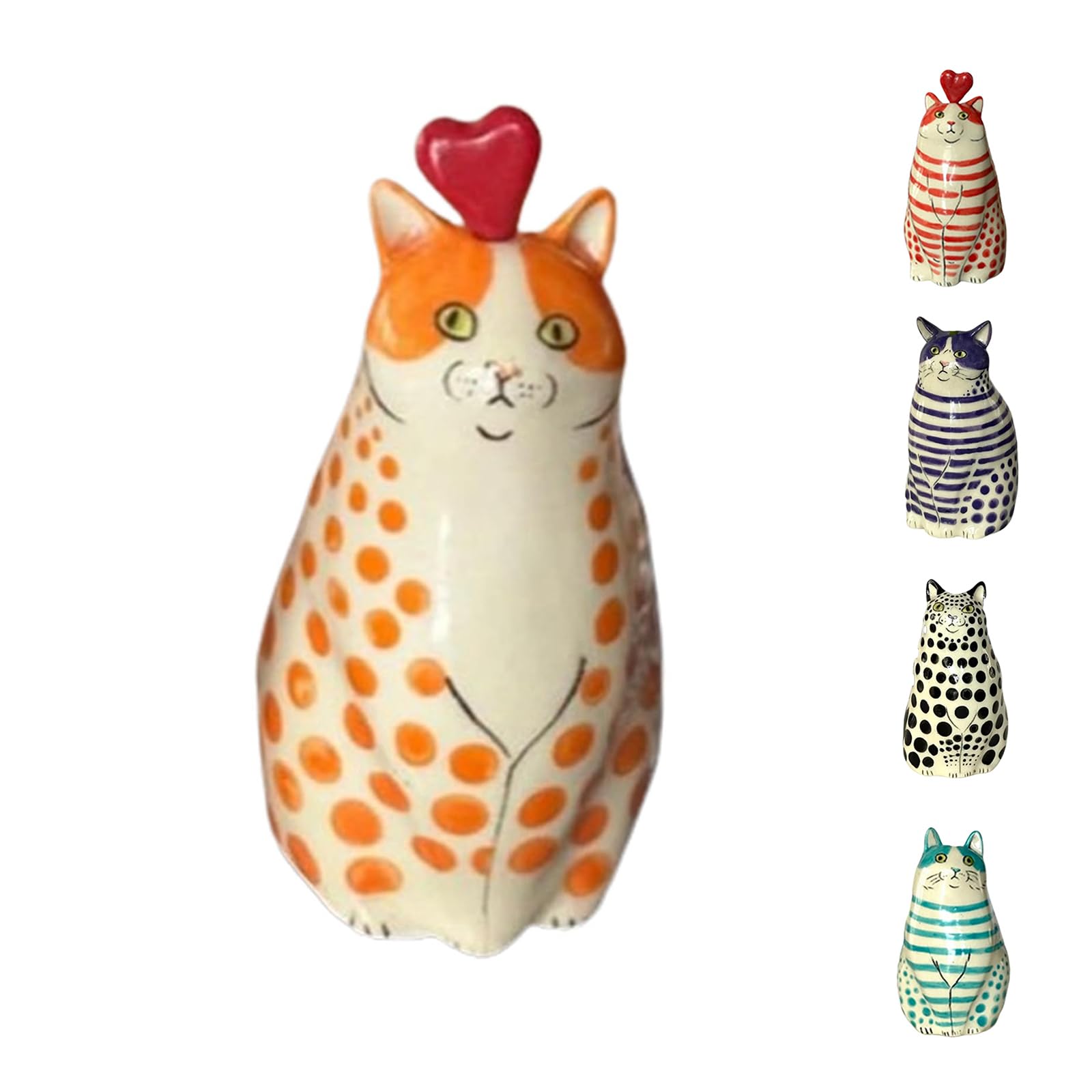 Amazon.co.jp: かわいいポルカドット猫の花瓶 - 猫の贈り物、面白い猫