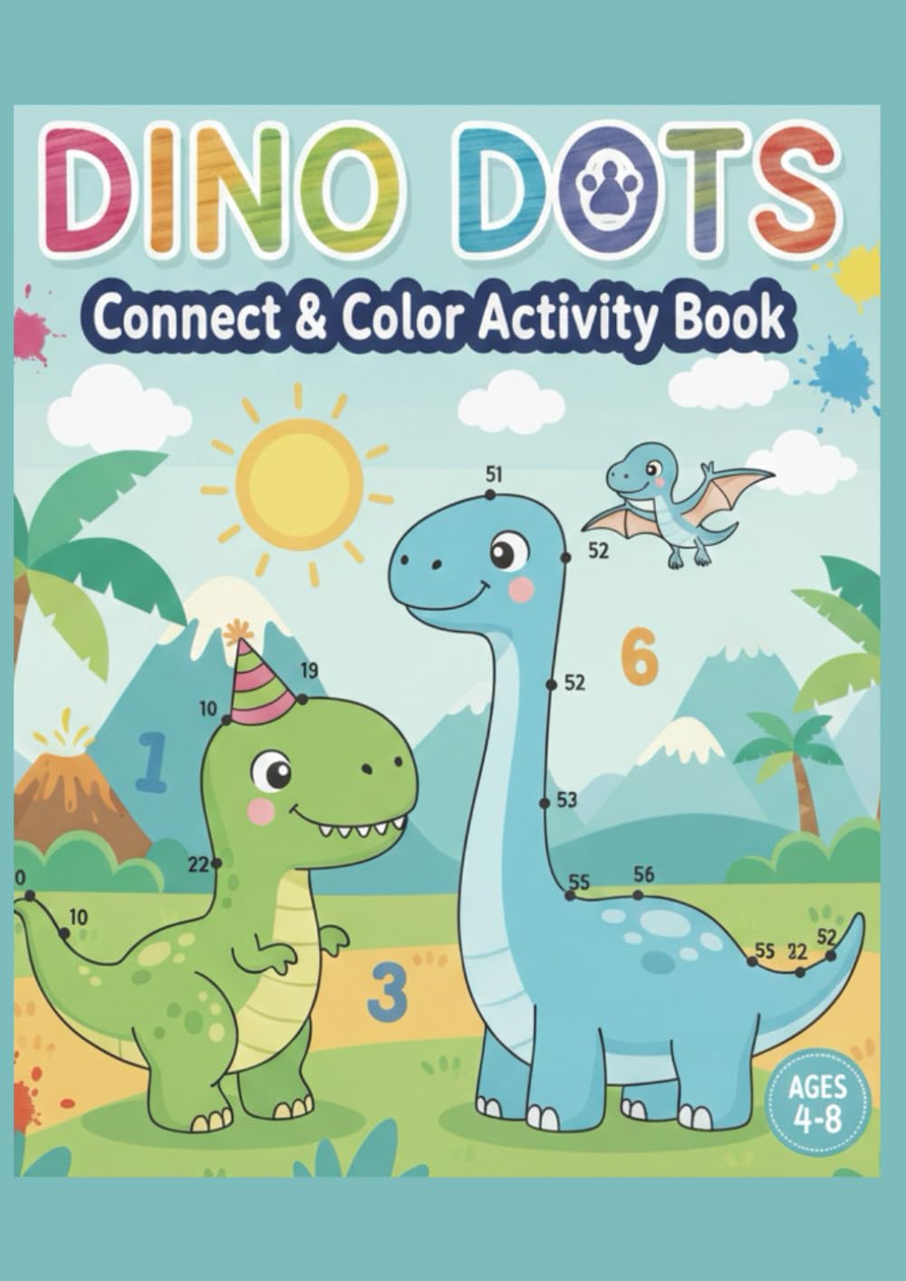 Dino Dots: Connect & Color Activity