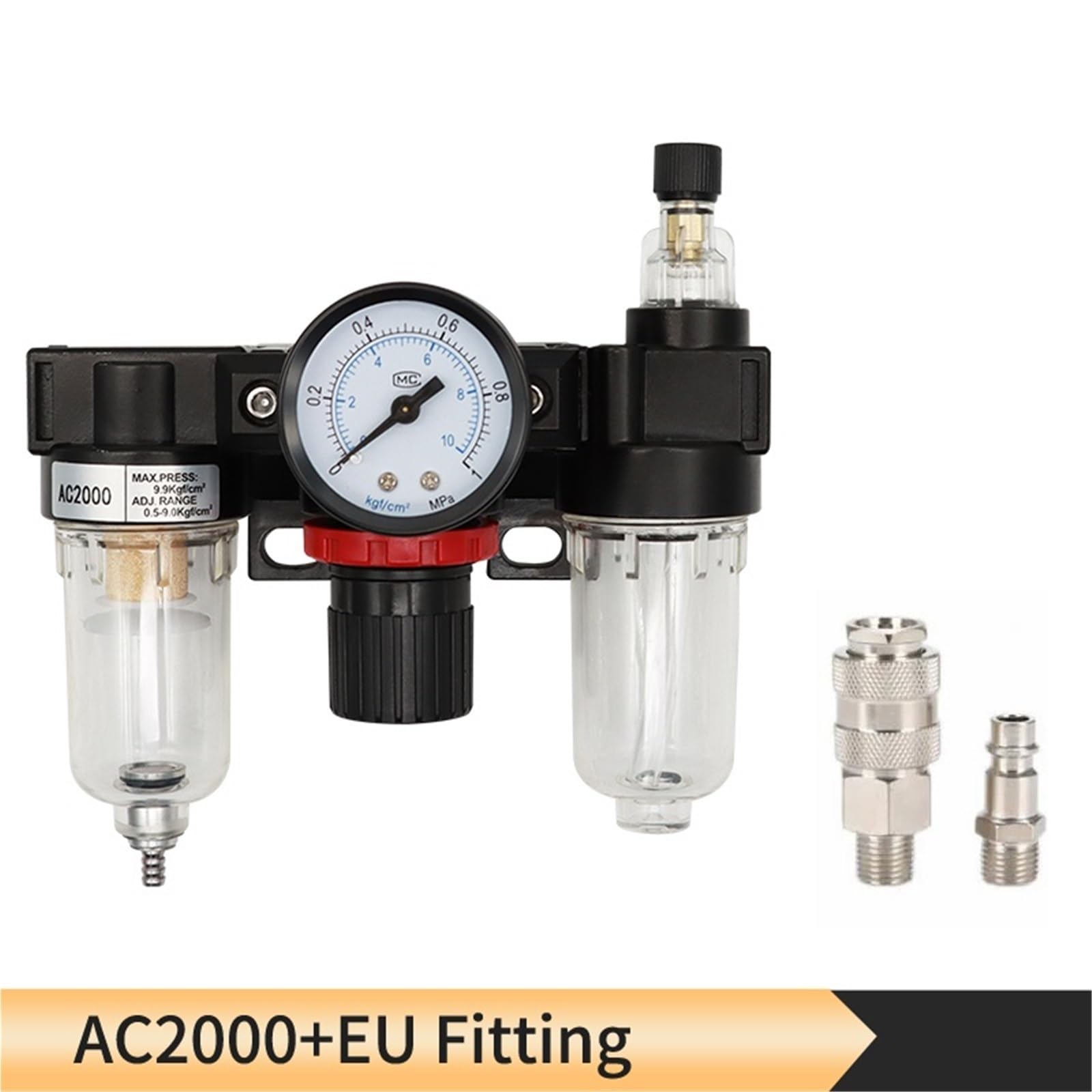 AC2000-5.7 cm regulator ciśnienia manometr sprężarki powietrza filtr oleju separator wilgoci do filtrów wody osuszanie 1 szt. (AC-EU(SMPM20))