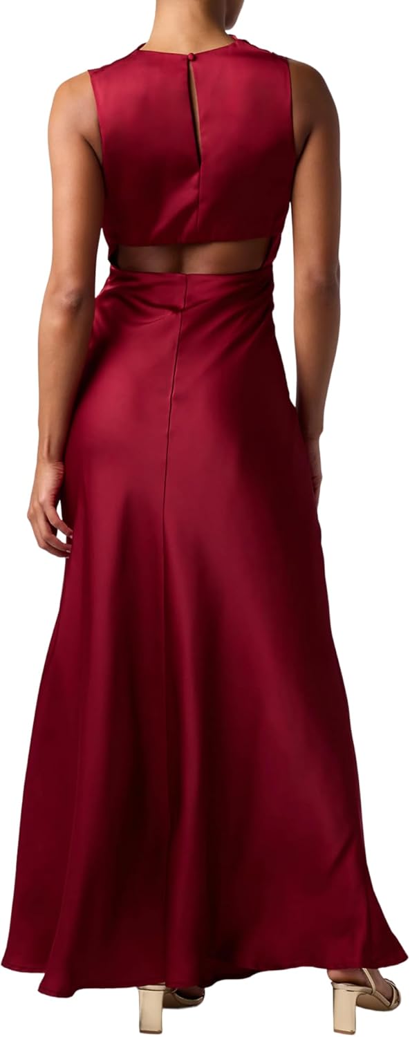 Lulus Womens Ada Satin Maxi Dress - Image 2
