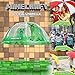 Minecraft Stick Umbrella for Kids, Clear Dome with J-Shaped Handle - Boys Gifts (Green/Transparent)