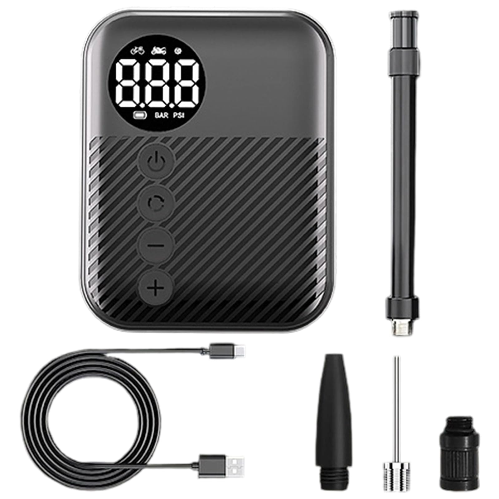 Compresor de aire portátil recargable para coches, bicicletas, scooters eléctricos, neumáticos