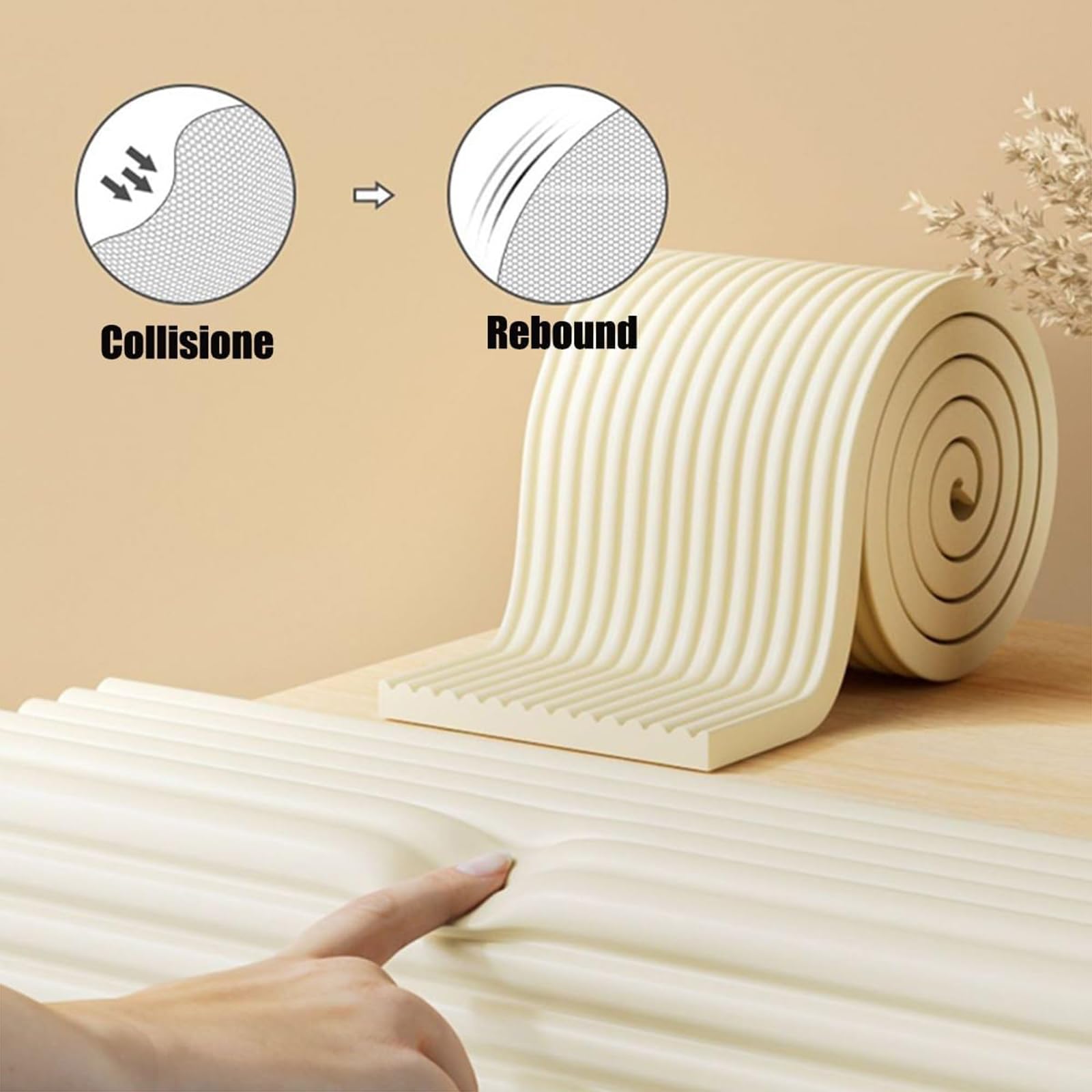 Générique Protecteurs De Bords Et D'Angles Doux Et Extra-Larges Multifonctionnel Bandes De SéCurité en Mousse Anti-Collision Auto-AdhéSives Pare-Chocs for Enfants Protections De Meubles,01,5m