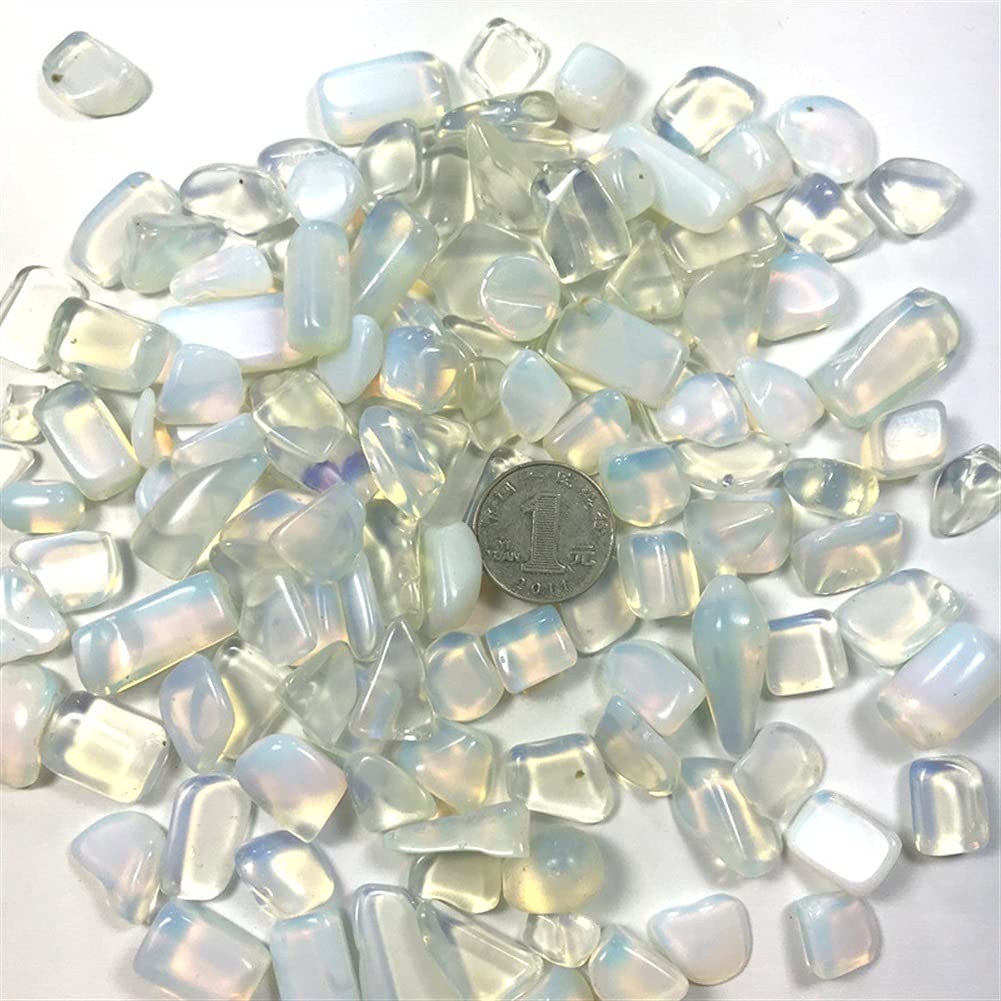 Raumdekoration Wunderschöner Kristall, 100 g, 10–15 mm, natürlicher Opalkies, lose Trommelsteine, Kristall-Natursteine ​​und Mineralien for den Haushalt (Color : 100g 7 9mm)