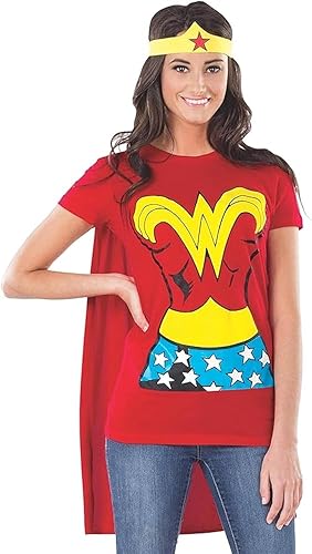 Miniatura 4 de Rubies DC Comics Wonder - Camiseta para mujer con capa y diadema