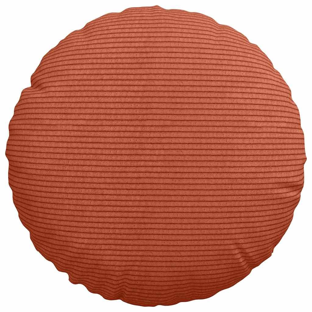 2 cojines de asiento rojo y naranja, diámetro de 30 x 13 cm, tela de pana extraíble, funda con cremallera, relleno de poliéster, cojín de asiento para silla, banco, cojín de suelo para salón