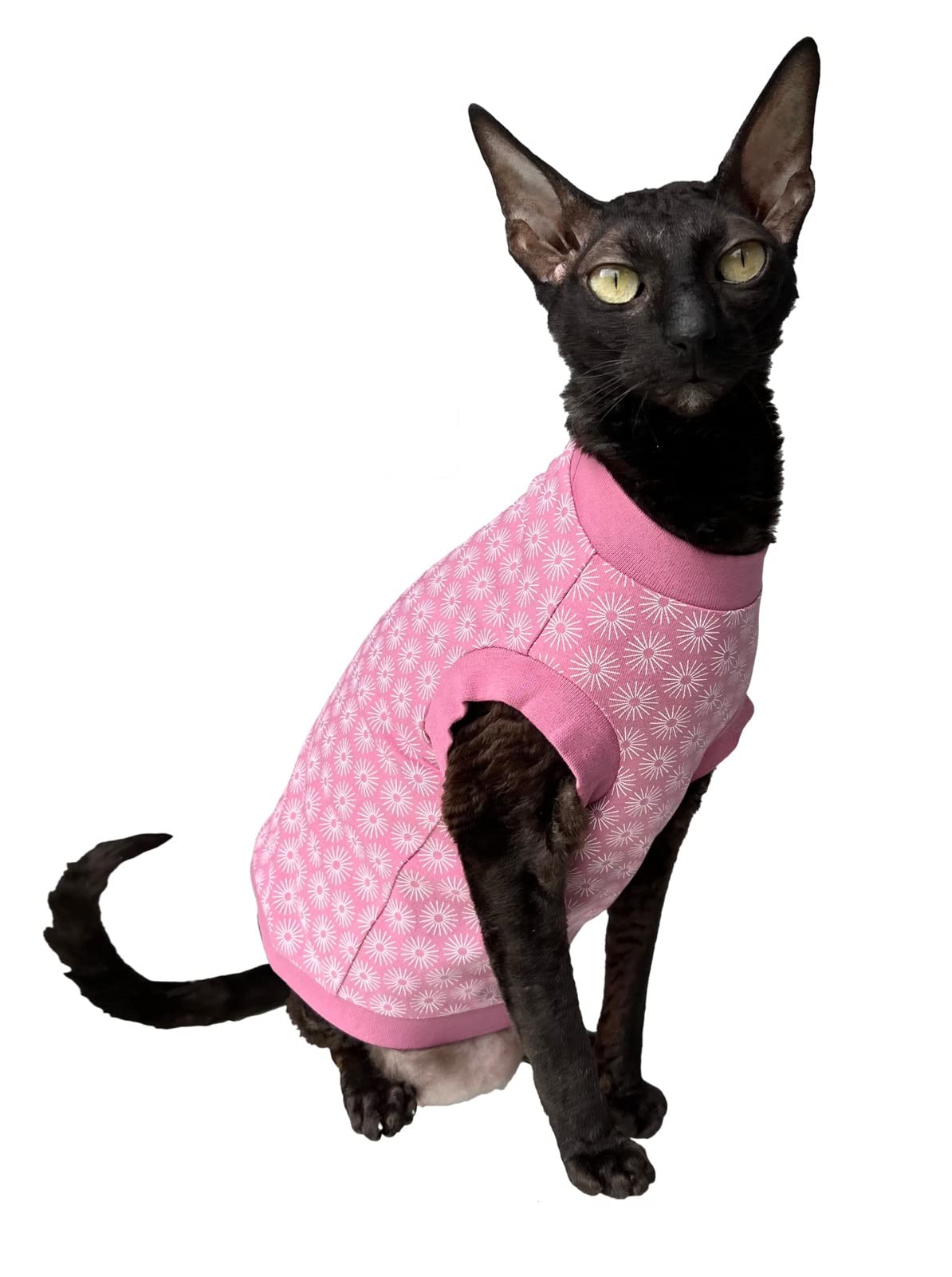 Kotomoda Cat's T-shirt Pink Spring for Sphynx and naked cats (X-Large), XL - Image 4