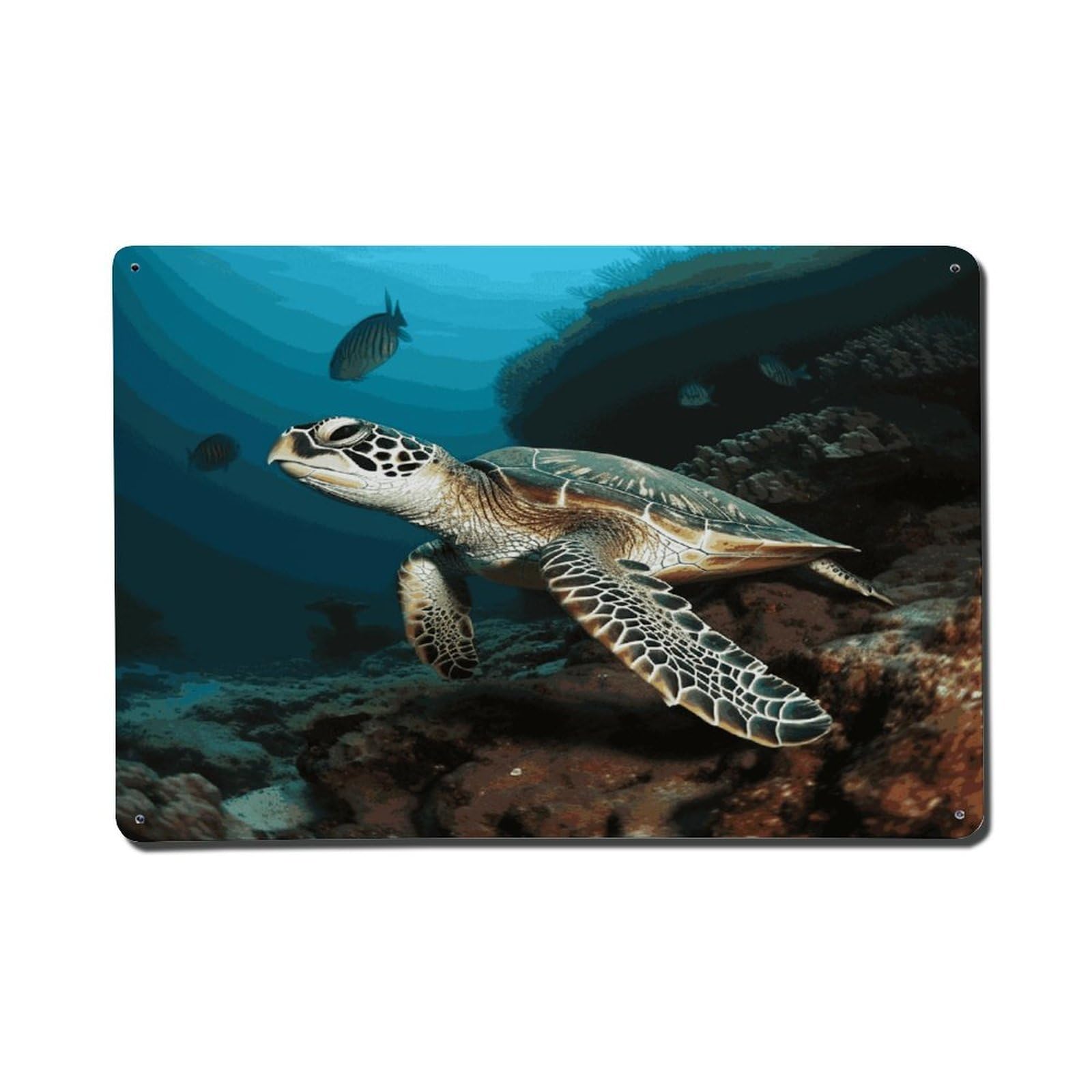 Adfgyerh Style Sea Turtle(1) Metal Signs Funny, Aluminum Tin Sign Indoor Outdoor Decor, Vintage Signs For Home Office Kitchen Bar Cafe Garden Farmhouse Wall Decor