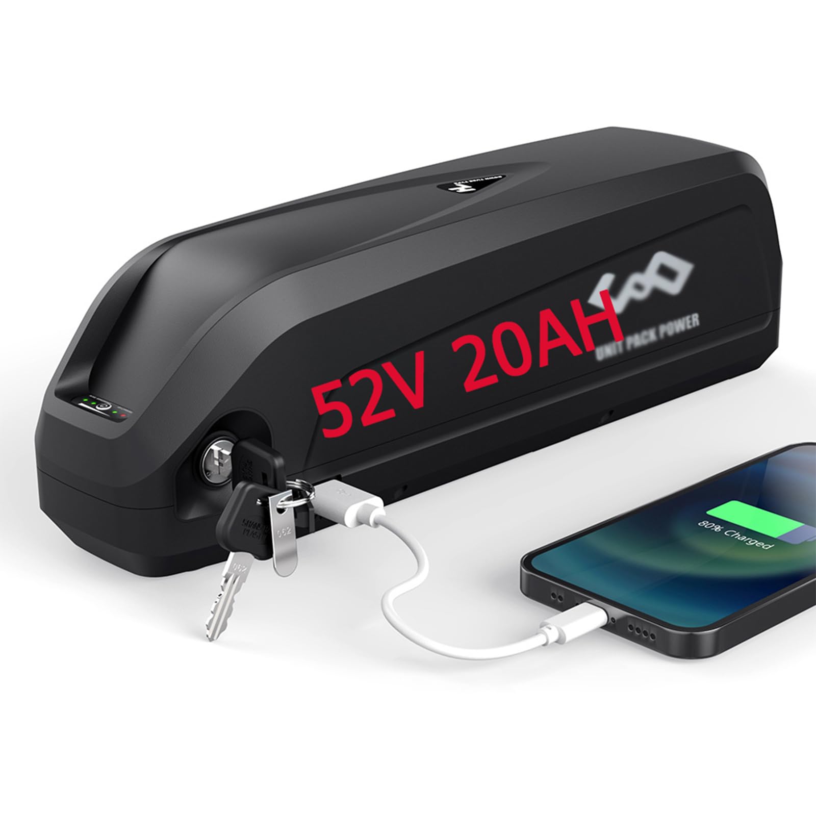 (UK Warehouse) Ebike battery 52V 20AH LGcell Long Range Lithium electric bike battery for 1500W 1000W 750W 500W Motor, Ebike conversion kit