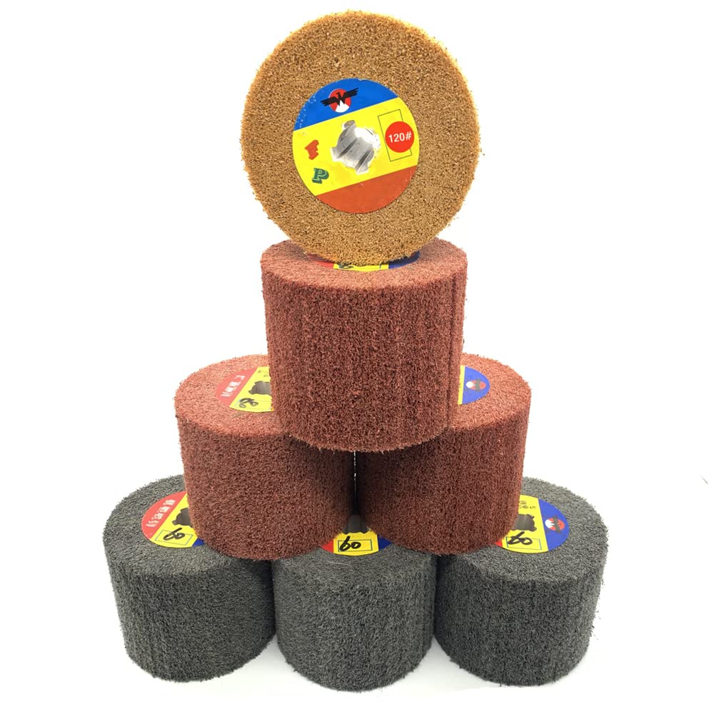 Buy Polishing Burnishing Wheel 7Pcs Abrasive Drawing Wheel Wire Drawing