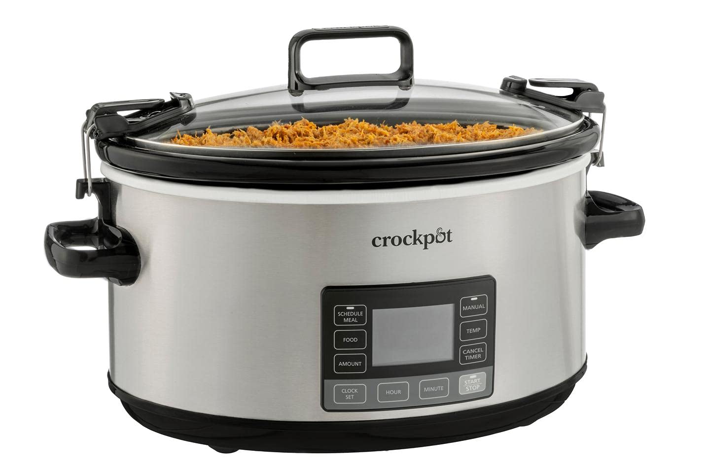 Crock-Pot 7-Quart Slow Cooker Portable Programmable with Timer Locking Lid Stainless Steel an Essential Kitchen Appliance Perfect for