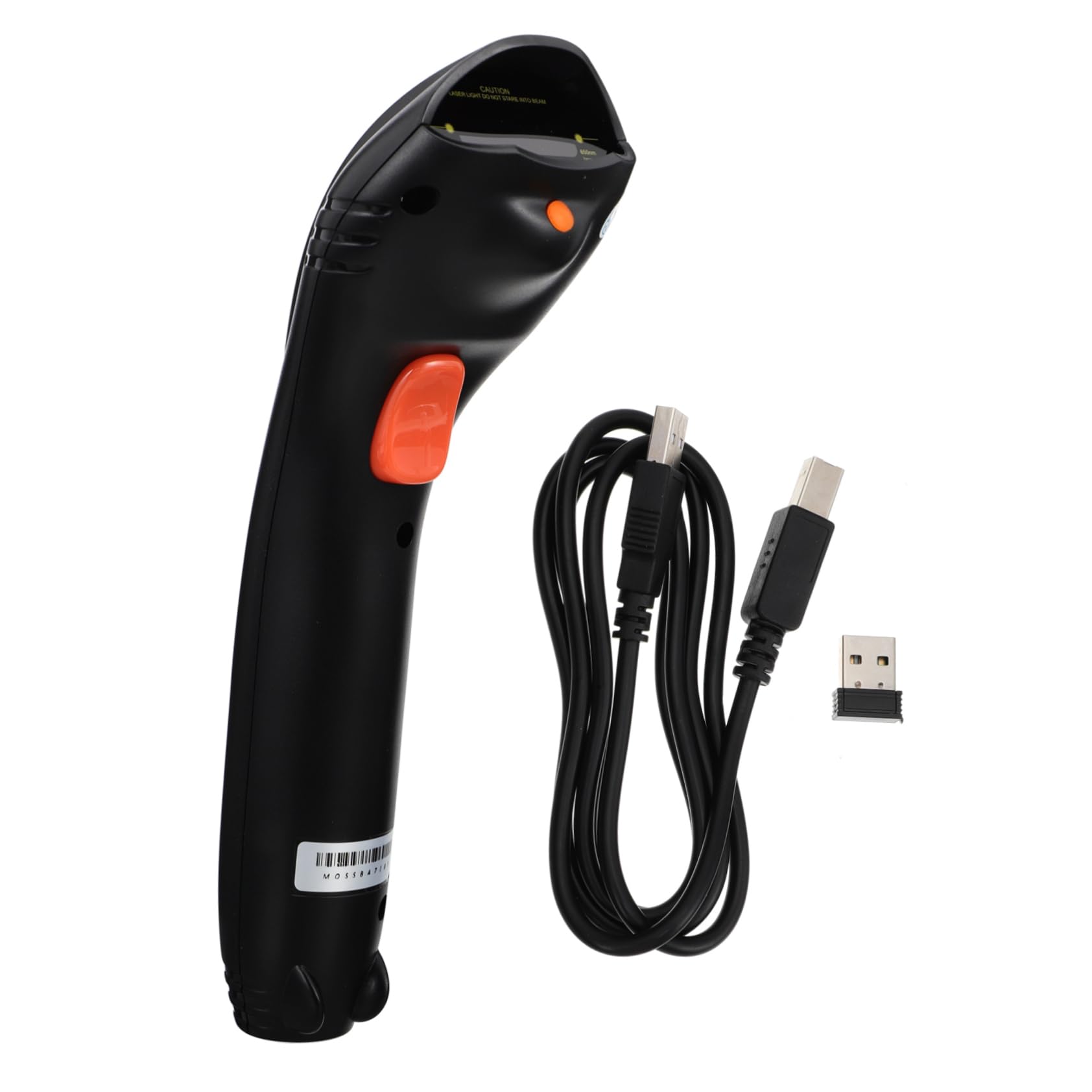 Lecteur de Codes-Barres Noir Abs sans Fil Récepteur USB