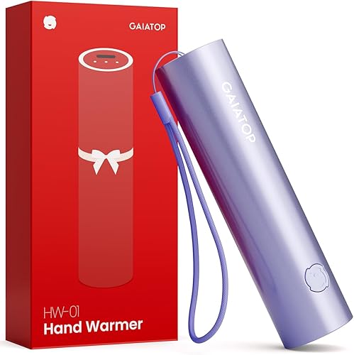 Gaiatop Calentadores de manos recargables, calentador de bolsillo portátil eléctrico, calentador de manos recargable, terapia de calor, grandes