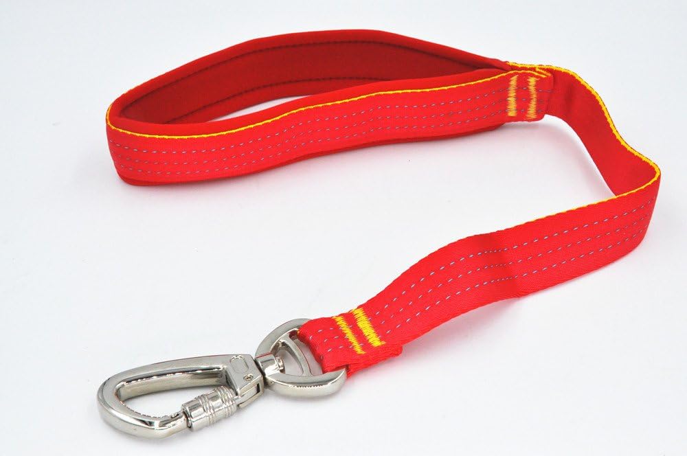 SLZZ Short Nylon Dog Leash Lead with Padded Handle - Premium Traffic Control Dog Leash - Perfect for Small Medium Large Dogs - Red