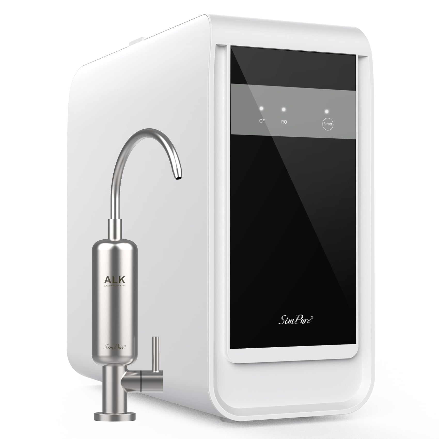 SimPure Q3-600A Reverse Osmosis System with Remineralization, 600 GPD Under Sink RO Water Filtration with ALK Faucet, 8 Stage Tankless RO Water Filter, PH+, Acid-Base Balance, NSF/ANSI 58 Certified