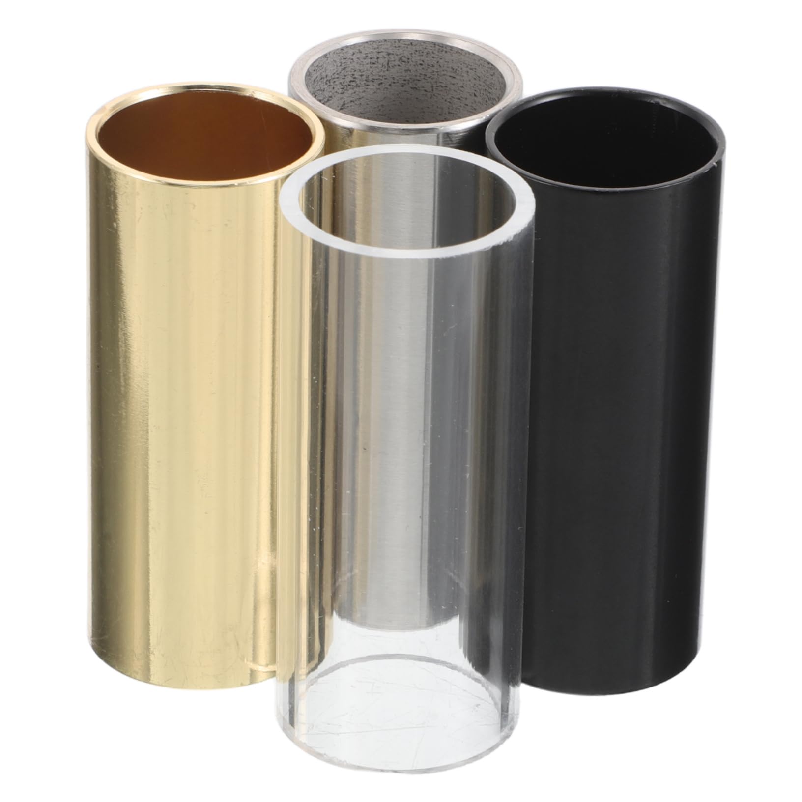 BIUDECO 4Pcs Guitar Finger Slides Metal Slide Bars for Electric Guitar Enhance Playing Techniques with Vibrant Colors for Blues Country and Jazz Music