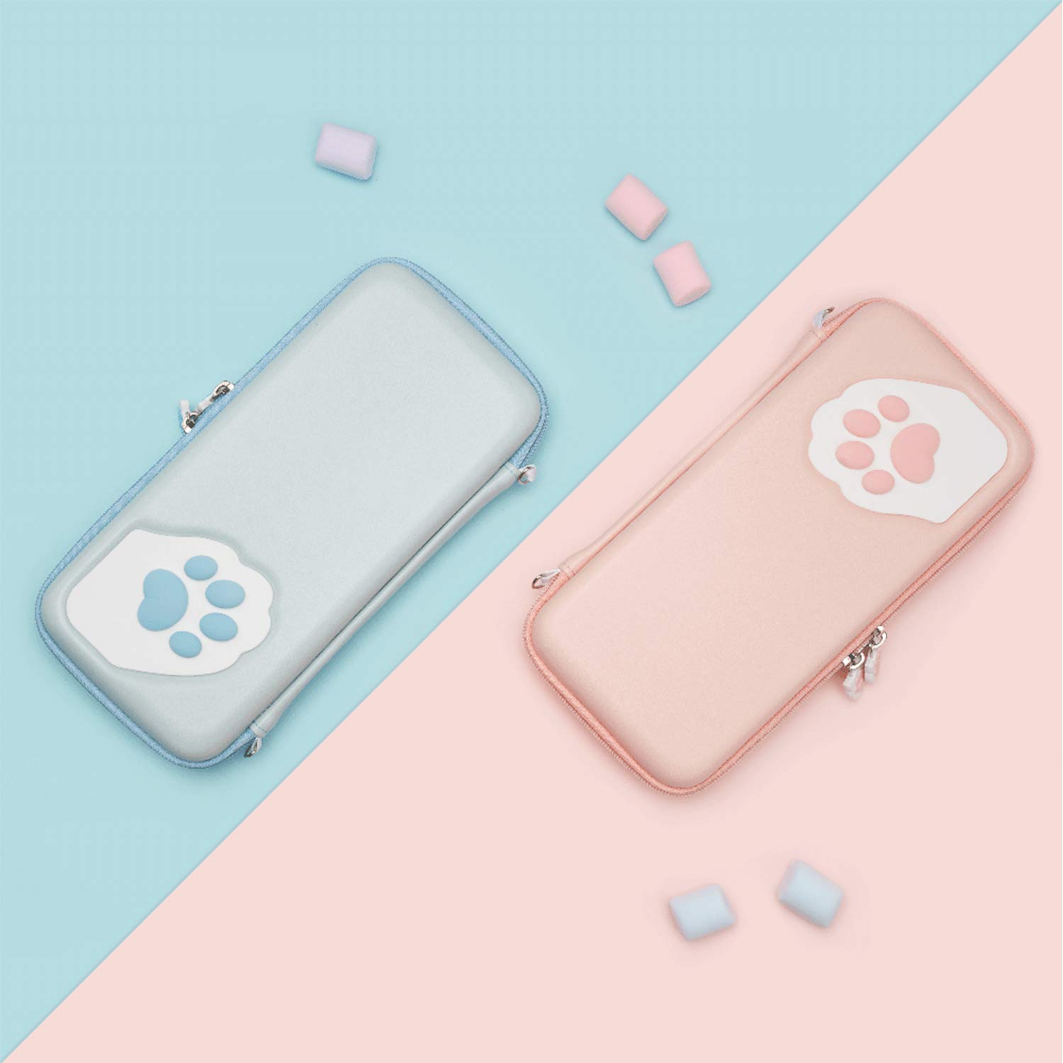 Geekshare Pink Cute Cat Paw Case for Nintendo Switch/Switch OLED Model ...