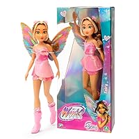 Winx – Flora Fata, Bambola 27 cm con Ali Removibili e Look da Fata della Natura