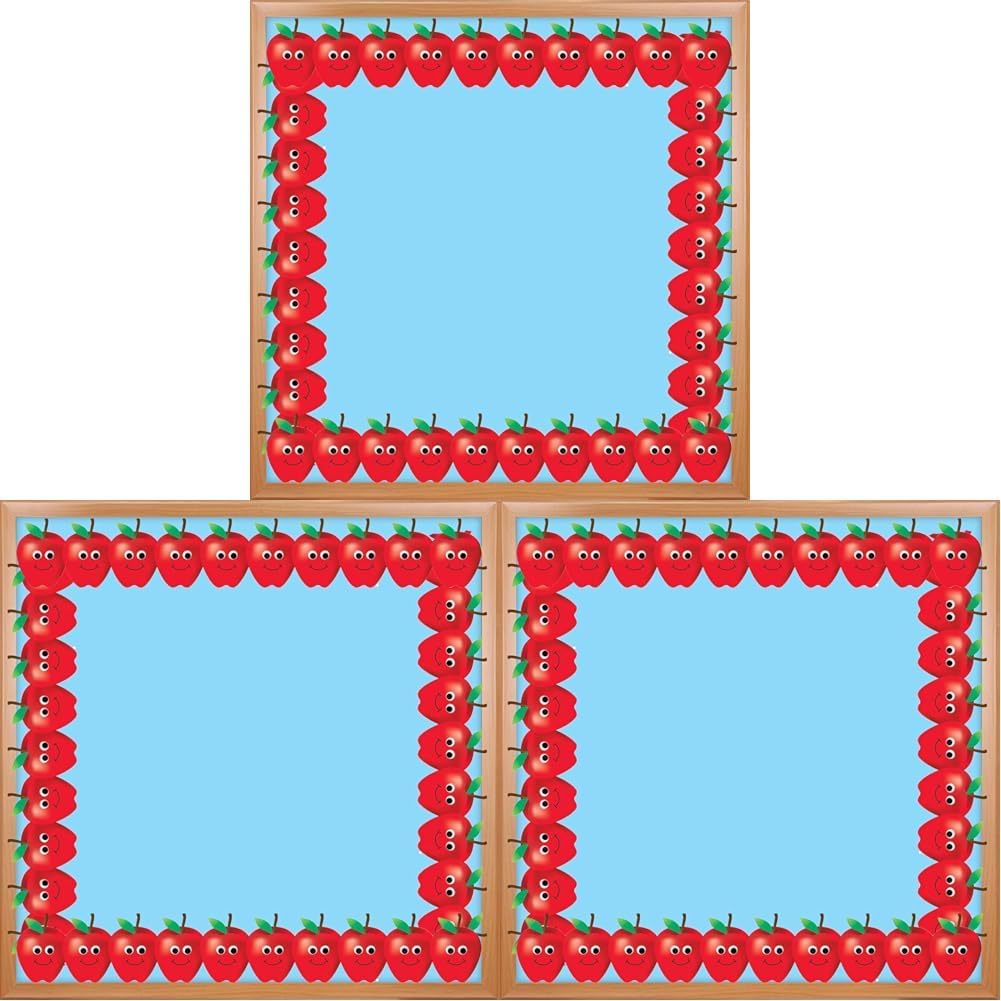 Hygloss Products Happy Apples Die-Cut Bulletin Board Border, 36 Pack (33646)