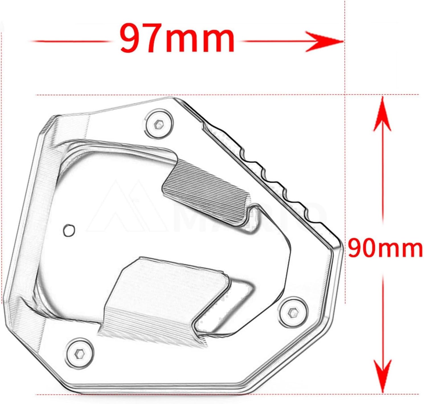 For NT 1100 NT1100 2022 2023 2024 2025 Motorcycle Aluminum Kickstand Foot Side Stand Decoration Extension Pad Plate