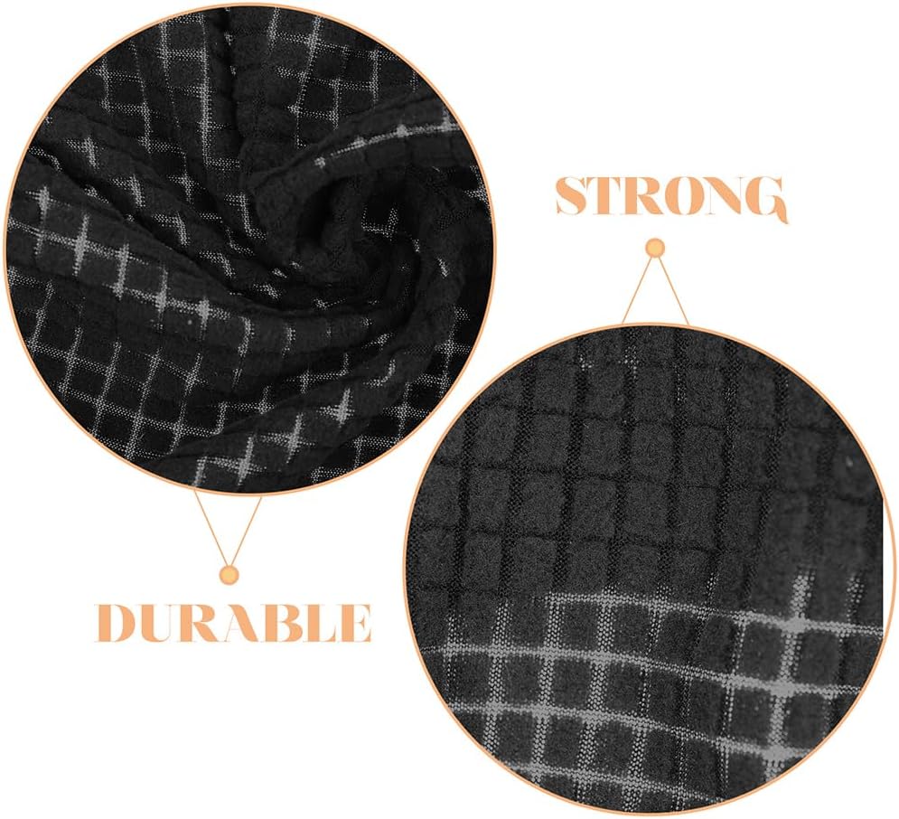 Cabilock 2Pcs Black Office Chair Headrest Covers, Elastic Fabric Slipcovers for Computer Chair Headrest, Waterproof and Easy to Clean, Universal Fit for Home Office Chairs