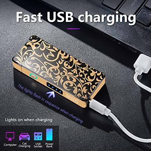 Encendedor eléctrico de plasma USB para camping y uso al aire libre resistente 4