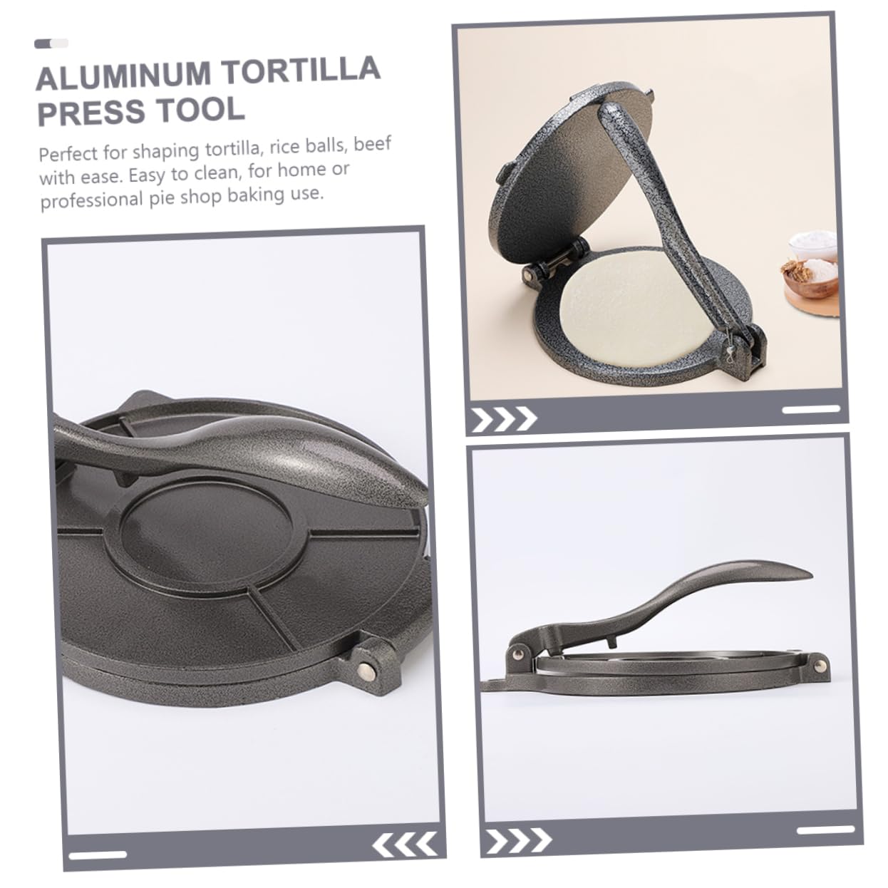 KICHOUSE Tortilla Press Heavy Duty Tool Nonstick Kitchen Press for Tortillas Pizza and Pastries Easy to Clean Versatile Cooking Essential