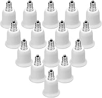 Vista 9 de JACKYLED Paquete de 10 adaptadores de lámpara de techo con brazos, adaptador de toma de base de foco E12 a E26 E27, convertidor de rosca candelero