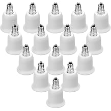 JACKYLED 15-Pack E12 to E26 Adapter,E26 E27 Converter Light Socket Adapter