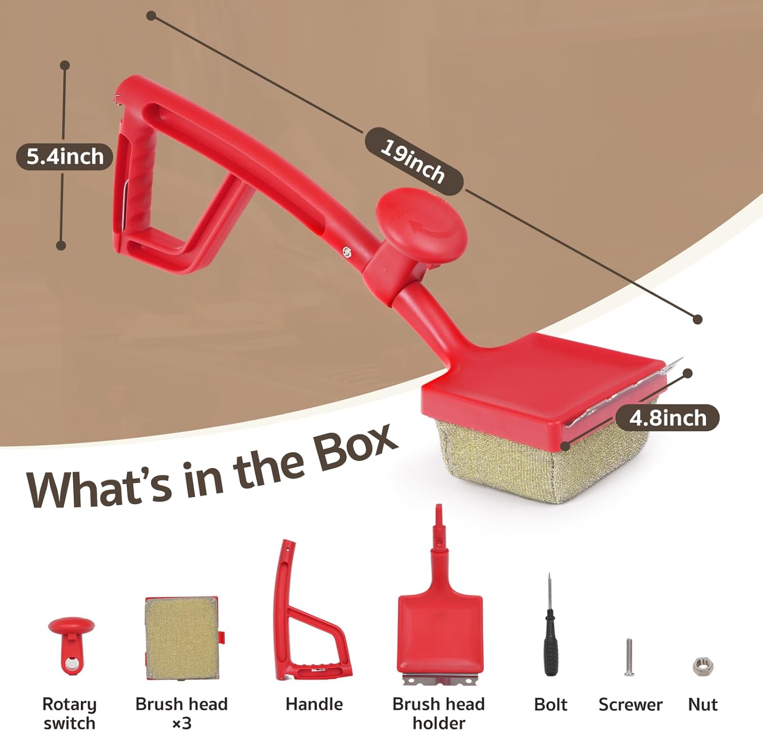 GASPRO (ガスプロ) スチームグリルブラシ 剛毛フリー 屋外グリル用 BBQクリーニングブラシセット 交換用ヘッド2個付き 熱