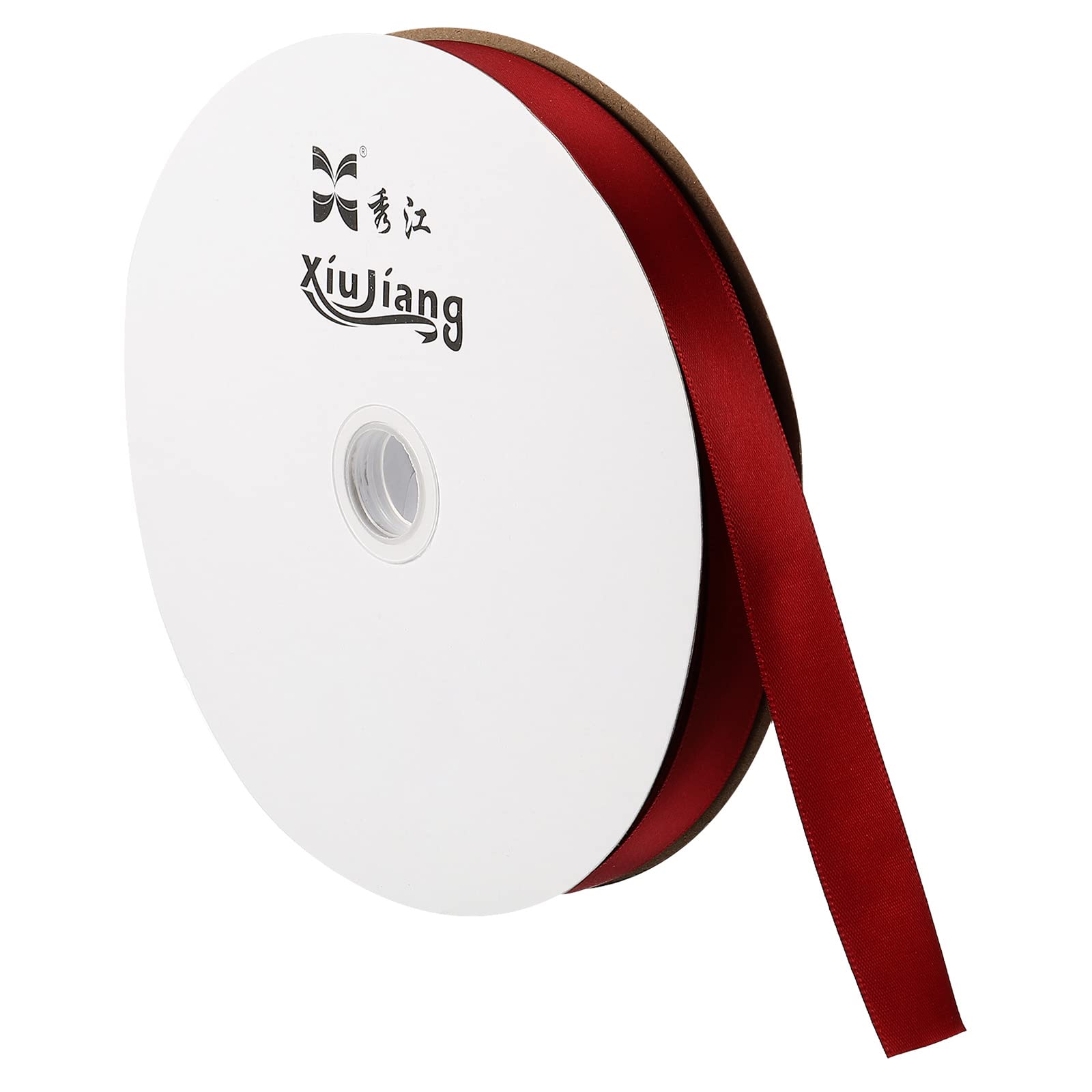 PATIKIL 0.79 Inch Wide 100 Yards Satin Ribbon, Solid Crafts Roll for Party Home DIY Wrapping Decoration Wine Red