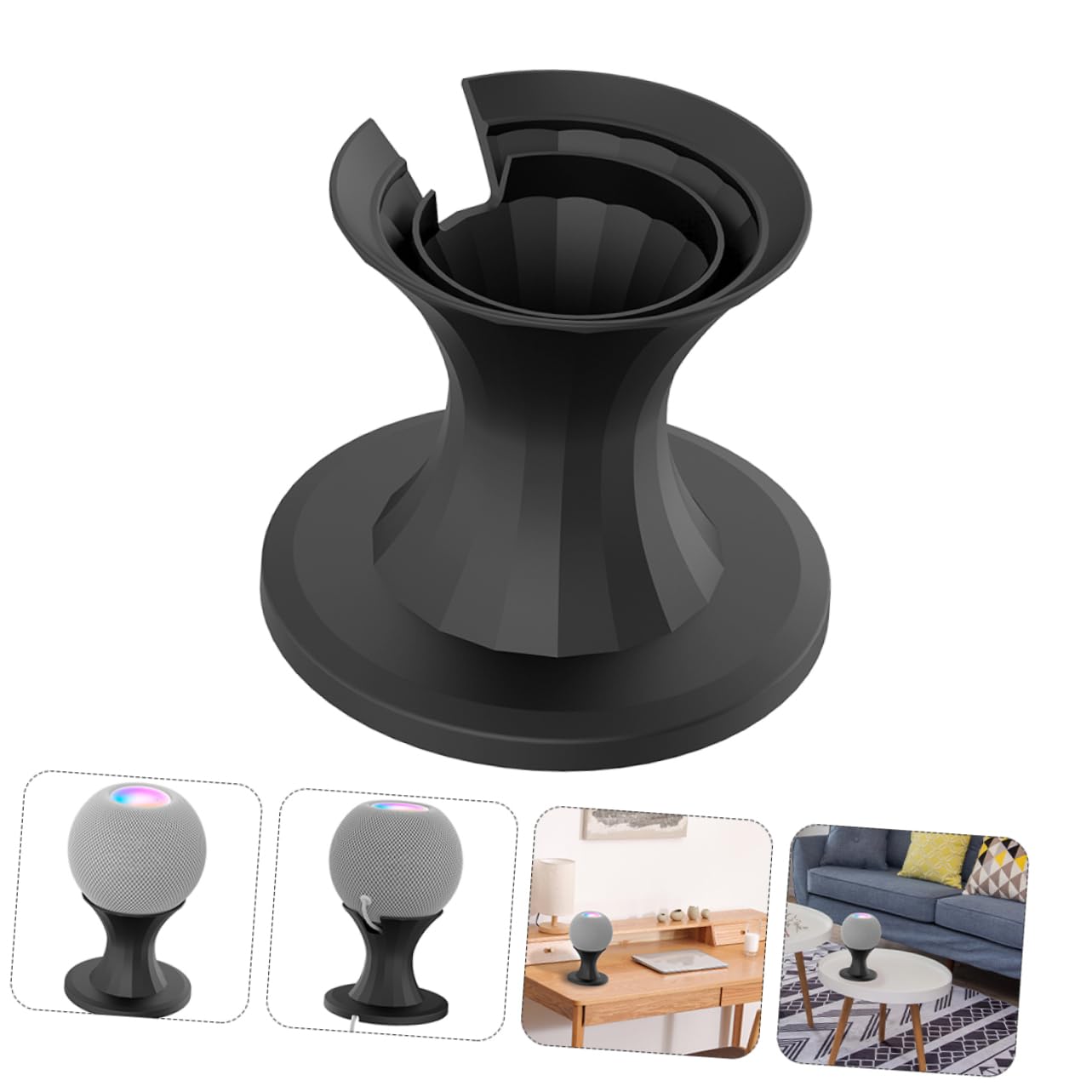 LALAFINA Speaker Stand for Mini Elegant Desktop Bracket with Strong Bearing Capacity for Living Bedroom and Study Lightweight and Modern Design