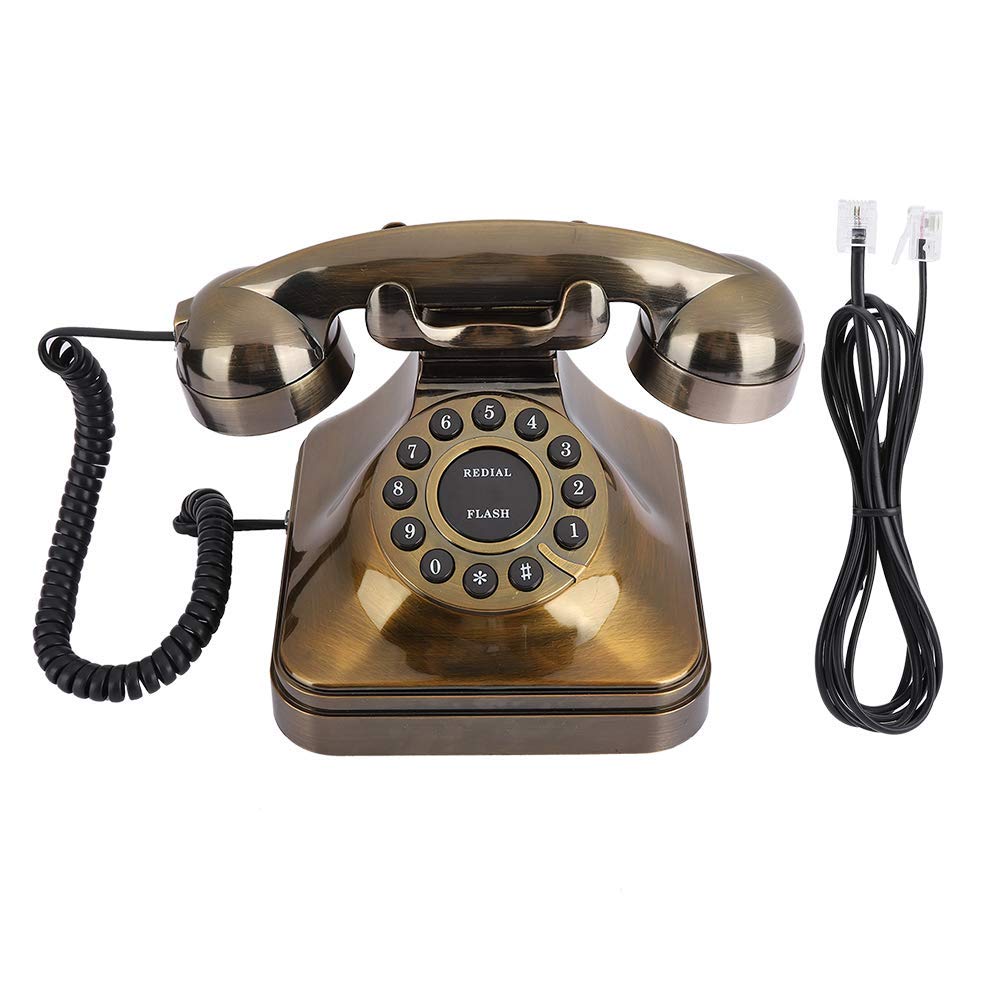 WX-3011# antyczny telefon z brązu vintage telefon stacjonarny telefon do domu biuro, dla przyjaciół, stały telefon do biura, telefon bezprzewodowy