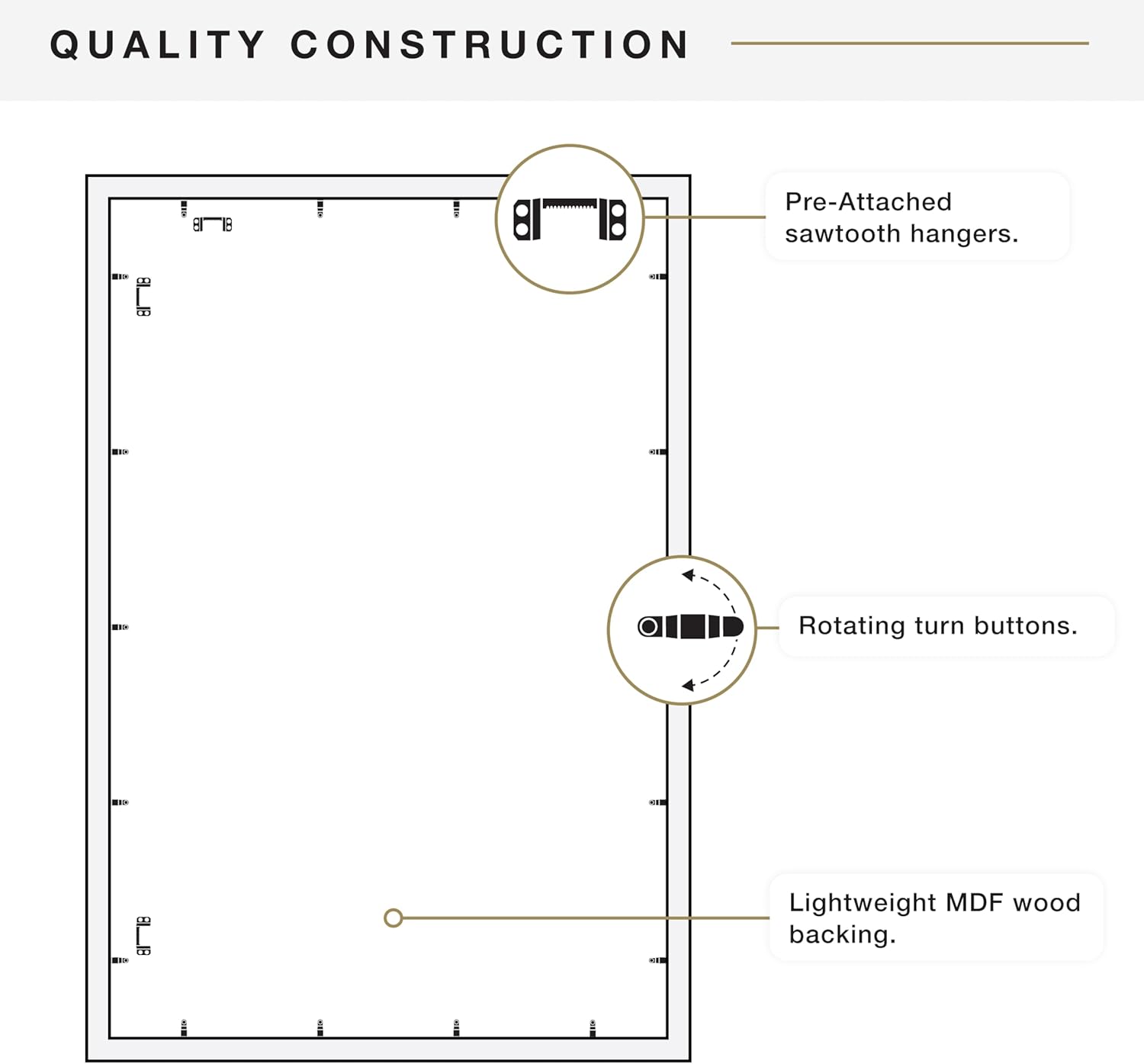 MCS Studio Gallery 28x40 Matted Poster Frame with 24x36 Picture Display, Black Woodgrain Engineered Wood Vertical & Horizontal Wall Hanging Large Picture Frame for Photos, Posters & Art Prints (1-Pack)