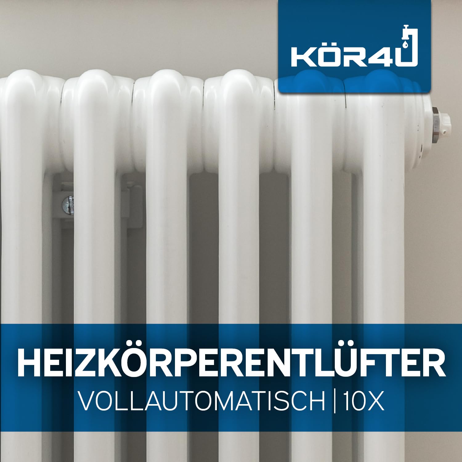 kör4u - Purgador de radiador (10 unidades, 1/2", latón niquelado, totalmente automático)