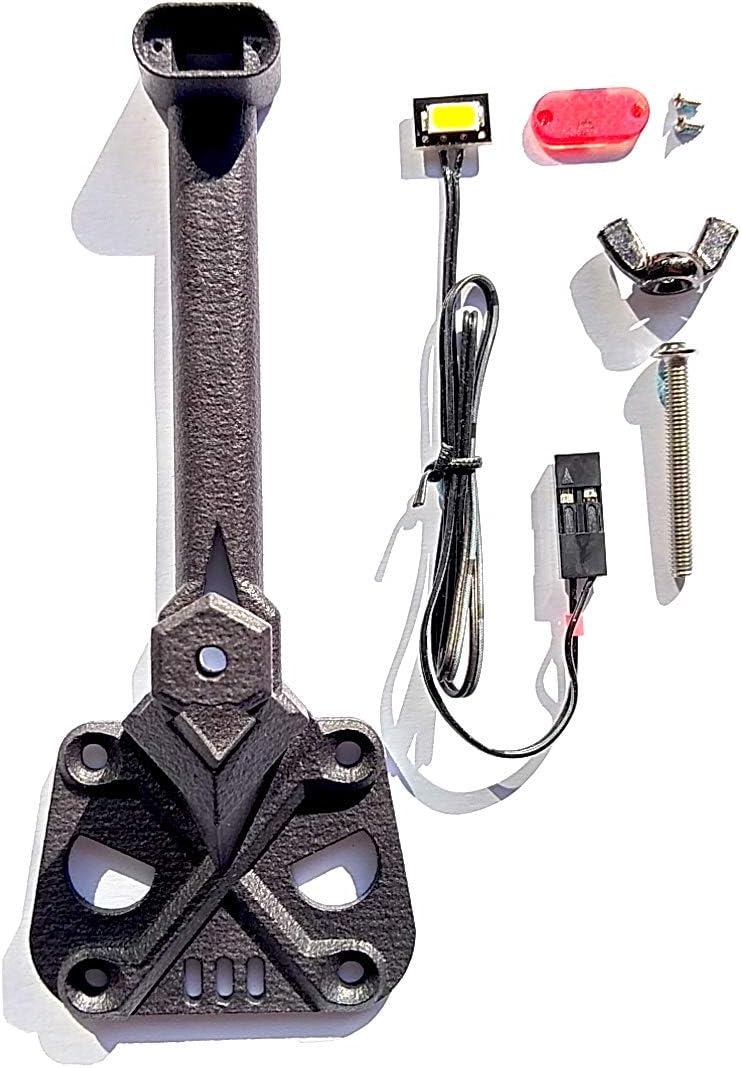 Spare Tire Carrier w/ 3rd Brake Light (6V LED Included) for SCX10 III