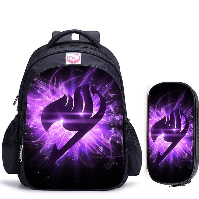 16 Pouces Fairy Tail Sac À Dos Natsu Dragneel Erza Scarlet Sacs D'école Orthopédique Sac À Dos Enfants Garçons Filles Mochila Bande Dessinée Sacs