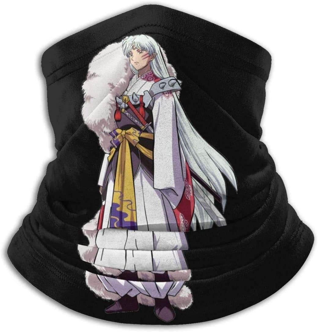 XHAJSXD Inuyasha and Kagome Sesshoumaru Microfiber Neck Warmer Headwear Scarf Mask For Summer Mask Bandana Balaclava Unisex Neck Gaiters