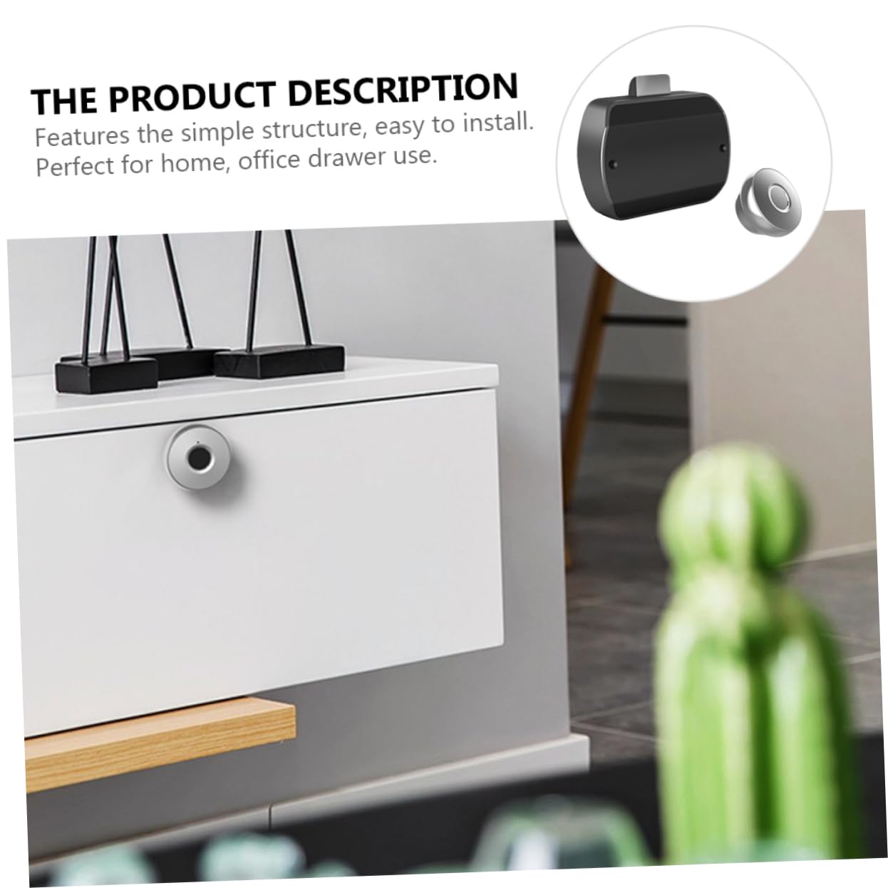 LIFKOME Serrure à Empreinte Digitale sans Clé Pièce de Verrouillage USB T5 pour Coffre ou Meuble Sécurité Optimisée Bureau et Domicile