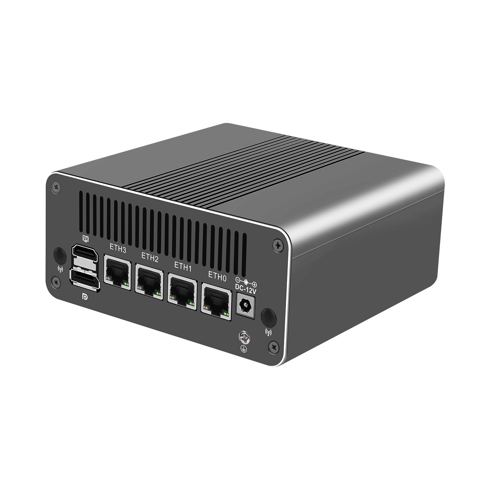 Micro Firewall Appliance, Mini PC, PFSense, Mikrotik, OPNsense, VPN, Router PC, AMD Ryzen 5 5500U, RJ11, 4 x Intel 2.5GbE I226-V LAN, Type-C, TF, HDMI, DP, 16G RAM, 256G SSD
