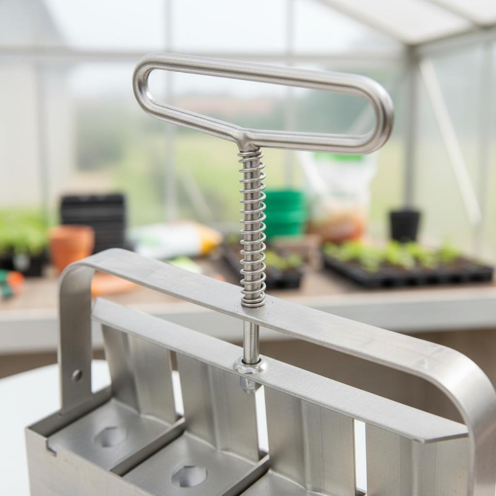 KESOTO Appareil à Motte Terre Maniable avec Quatre Alvéoles pour Créer s Cubes Semis sur la Table Jardinage