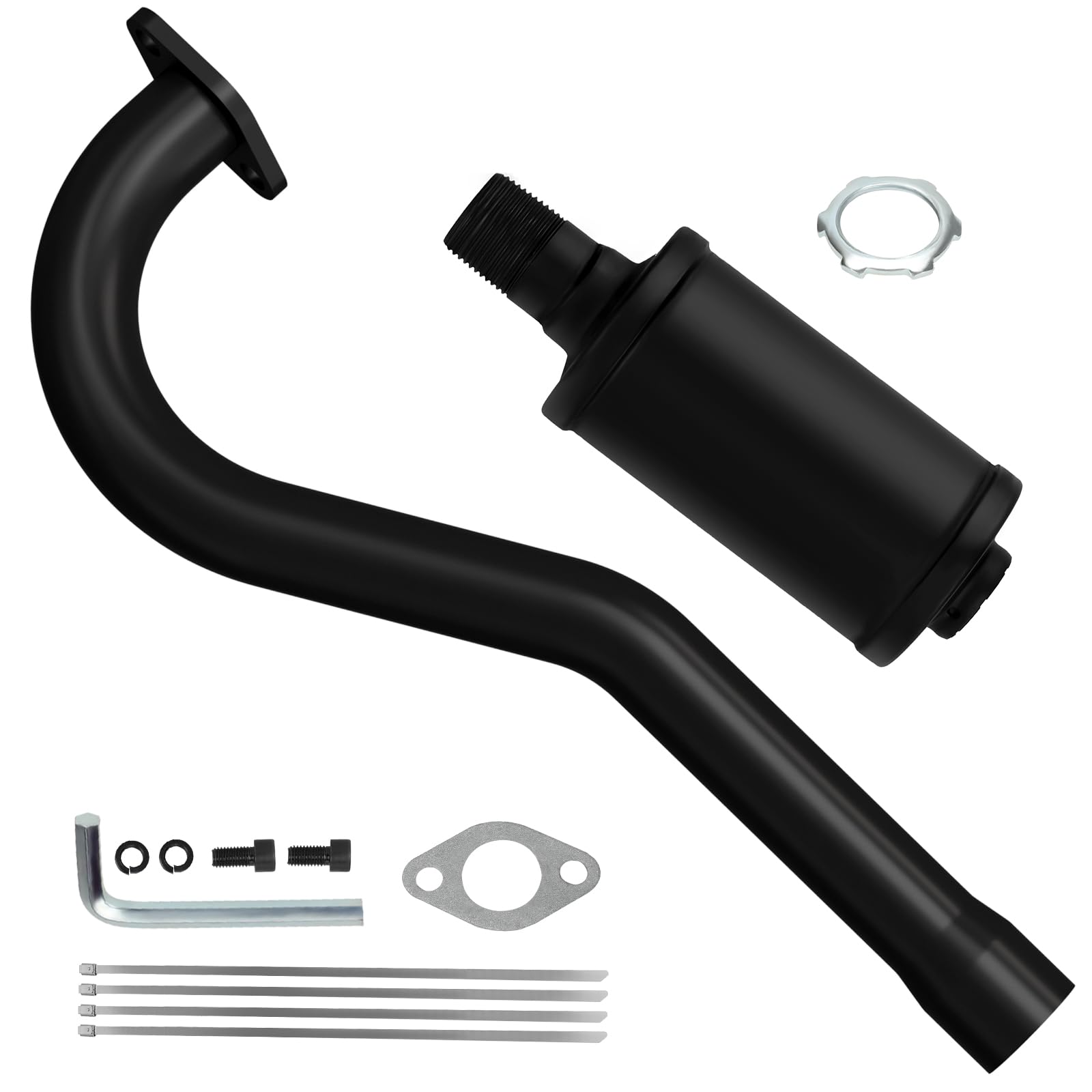 Central Long Mini Bike Exhaust Header Pipe for GMB100 Coleman CT100U