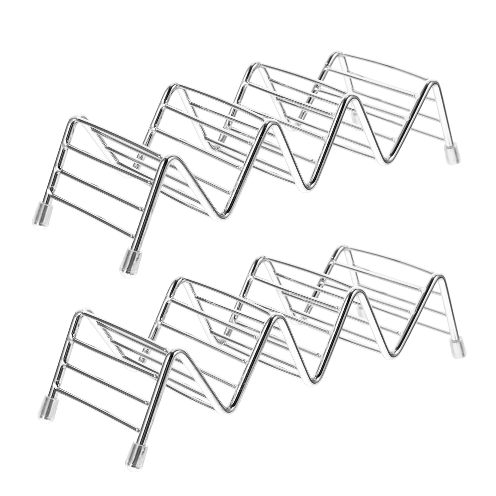 FUNOMOCYA Set of 2 Rustproof Holders Tray Taco Holder Spring Roll Racks for Restaurants Parties