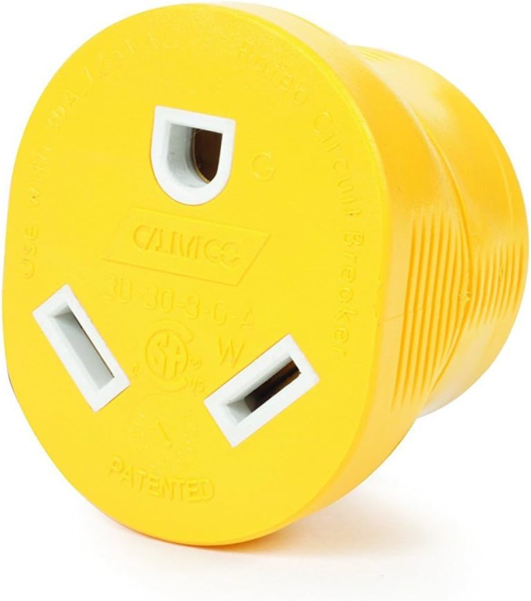 Power Grip Camper/RV Generator Adapter | Features a Heavy-Duty 30 Amp Locking Male and Female Connection | Rated for 125 Volts / 3750 Watts (55333)