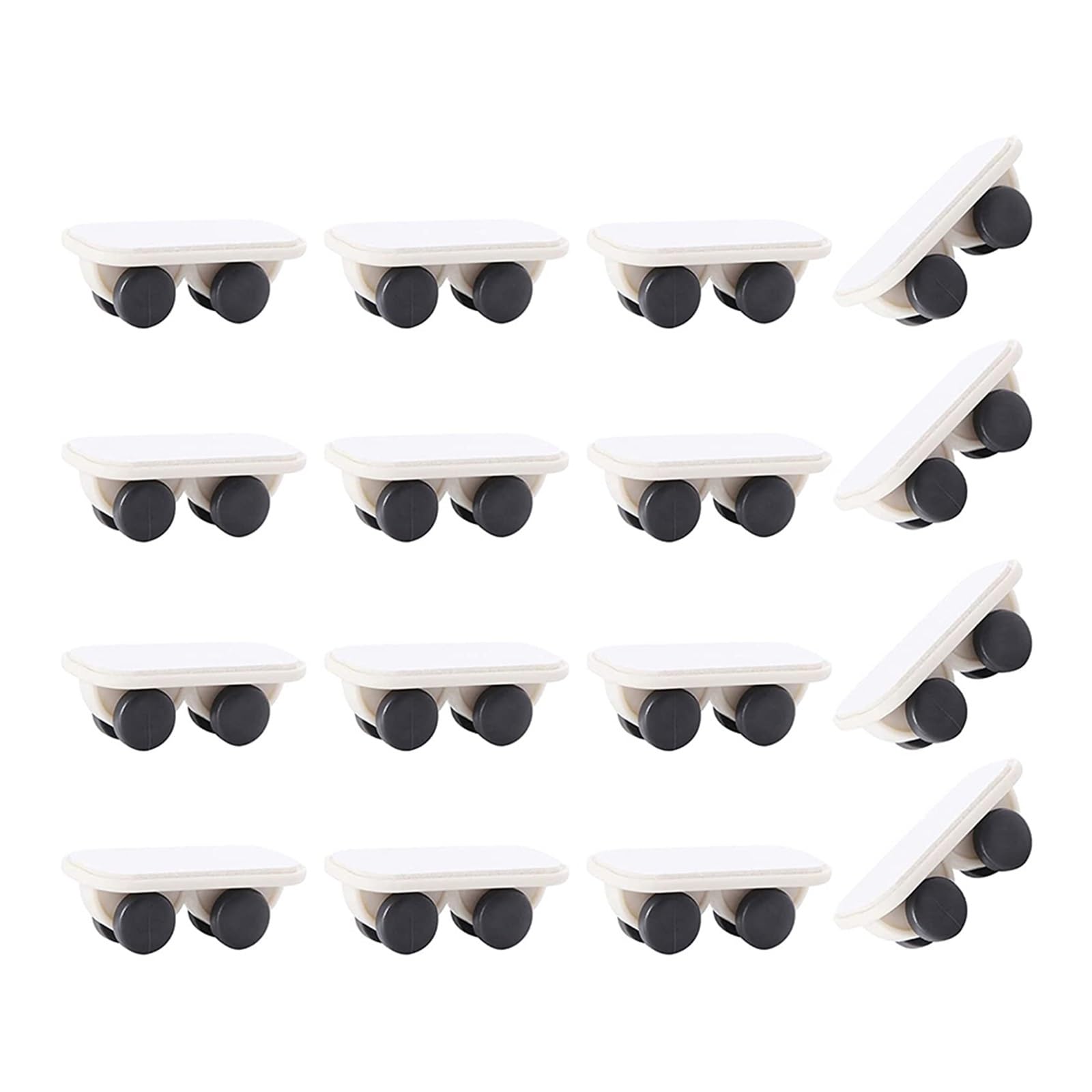 Roulettes auto-adhésives robustes AVIMYA avec 16 mini roues en plastique dur