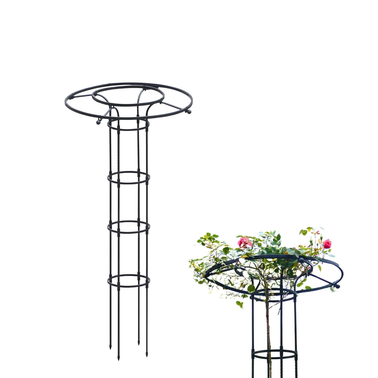 Genérico Enrejado para Plantas Trepadoras, Soporte para Jardín 90 120 150 180 210 cm Enrejado Jardin Exterior Desmontable, para Rosales y Tomateras de Interior y Exterior(Black,High: 210cm/6.9ft)