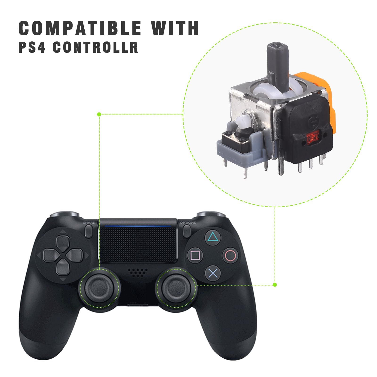 Kit di ricambio per joystick, confezione da 10, compatibili con controller Xbox, PS5, PS4, Switch Pro