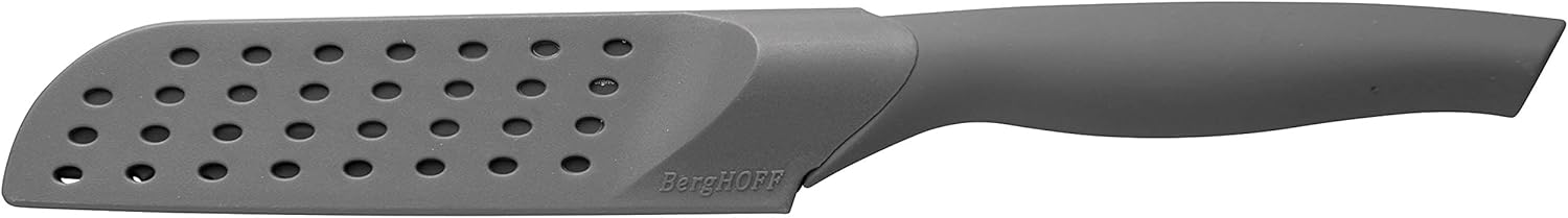 Berghoff Essentials Stainless Steel Non-stick Blade Bread Knife 6" Grey Ergonomically Designed Handle PP Fitted Protective Sleeve Multifunctional Knife PP Soft-grip Sharp Serrated Blade